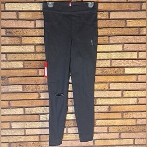 NWT Spanx Small Distressed Black Denim Legging
